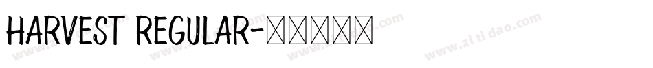 Harvest Regular字体转换